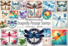 Dragonfly Stamps Clipart Bundle