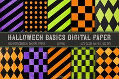 Halloween Basics Digital Paper - CraftNest - Digital Crafting and Art