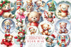 Cute Christmas Teddy Bear Holiday Clipart Bundle