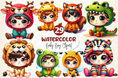 Baby Boy Little Boy Clipart Bundle - CraftNest - Digital Crafting and Art