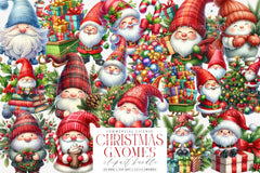 Gnome Christmas Cozy Clipart Bundle - CraftNest - Digital Crafting and Art