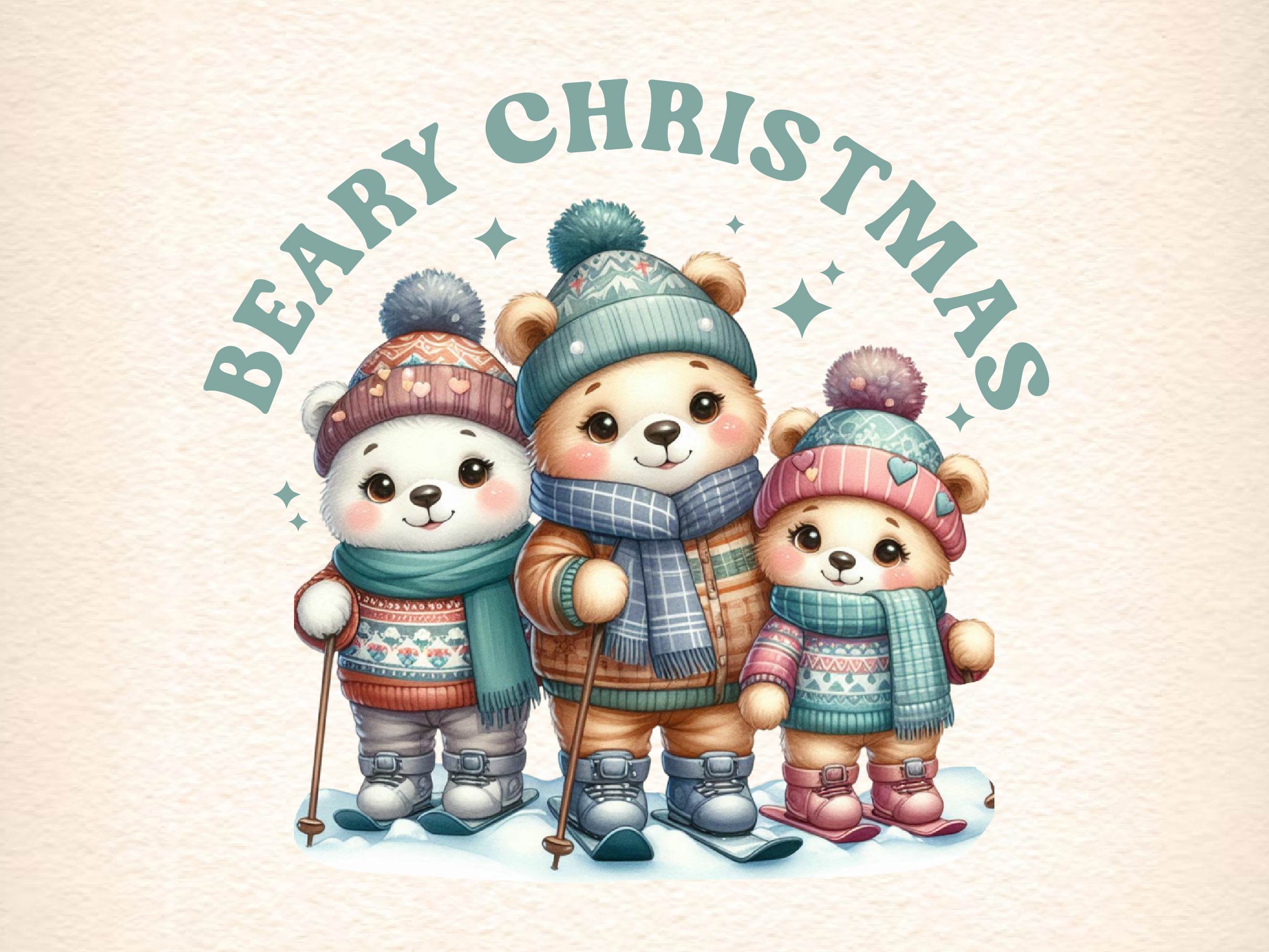 Beary Christmas Animal Christmas Clipart Bundle - CraftNest - Digital Crafting and Art