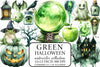 Green Halloween Clipart Bundle