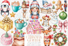 Glitter Cute Christmas Sublimation Clipart Bundle 3