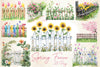 Spring Flower Fence Clipart Bundle 1