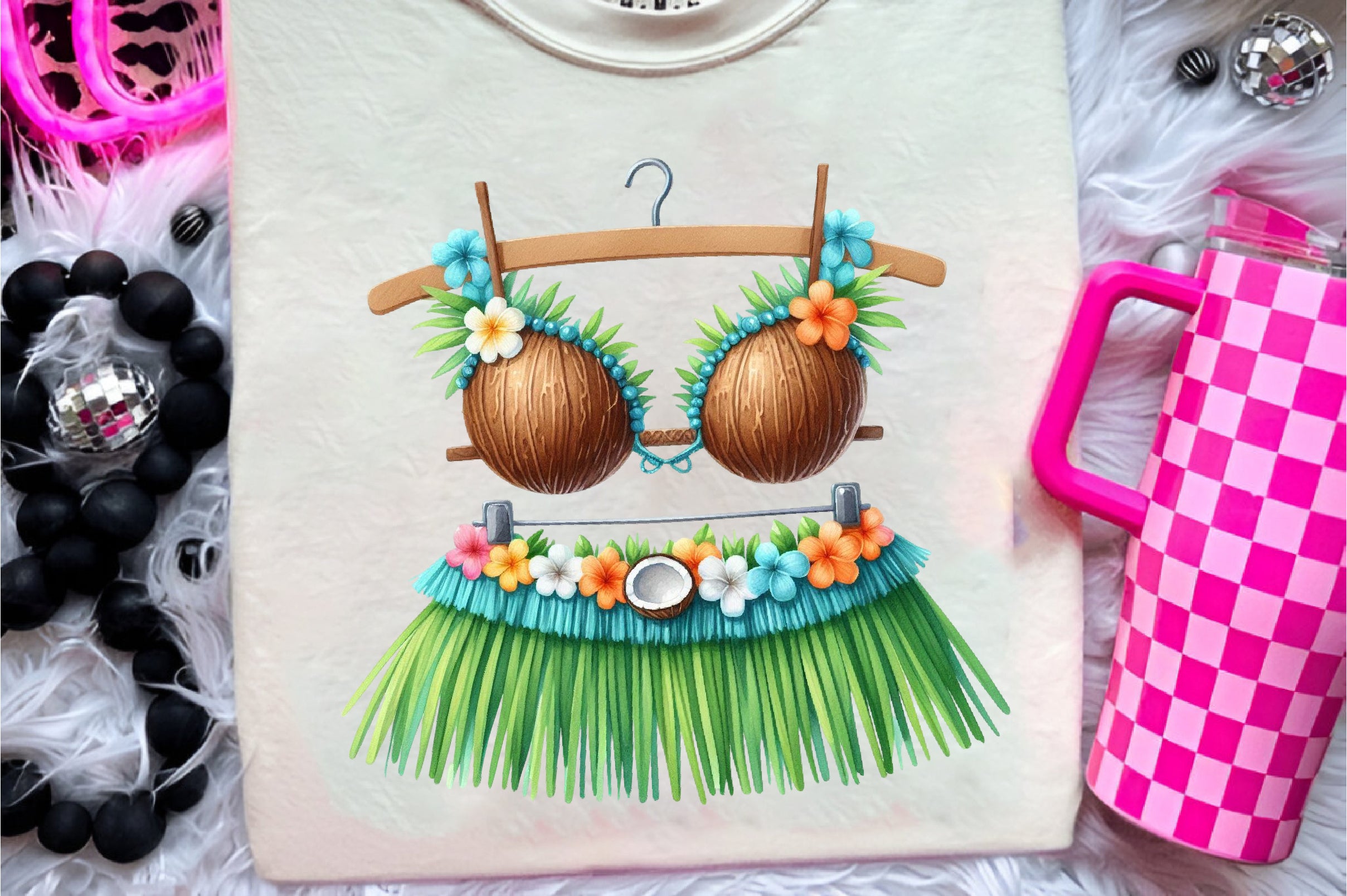 Cute Tropical Hula Dance Hawaiian Clipart Bundle - CraftNest - Digital Crafting and Art