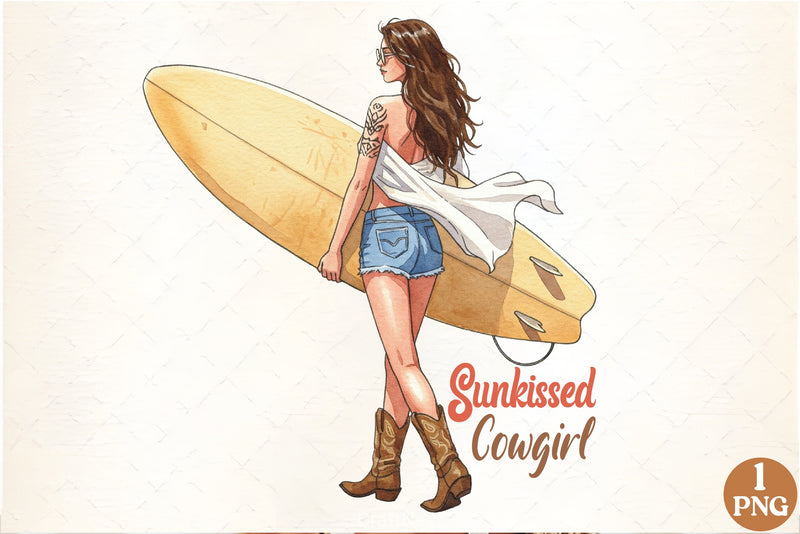 Western Summer Cowgirl Clipart Bundle - CraftNest - Digital Crafting and Art