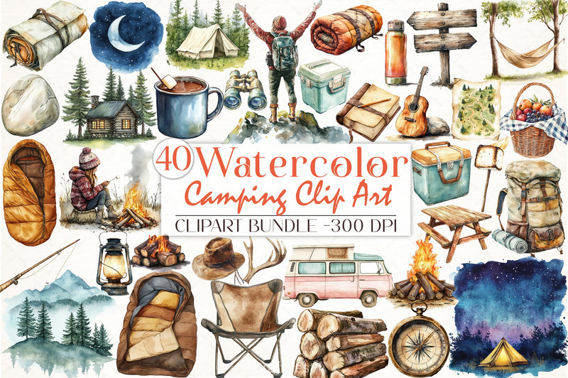 Camping Clipart Bundle 5 - CraftNest - Digital Crafting and Art