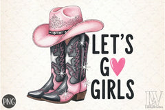 Let's Go Girls Cowgirl Boots Clipart Bundle - CraftNest - Digital Crafting and Art
