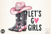 Let's Go Girls Cowgirl Boots Clipart Bundle