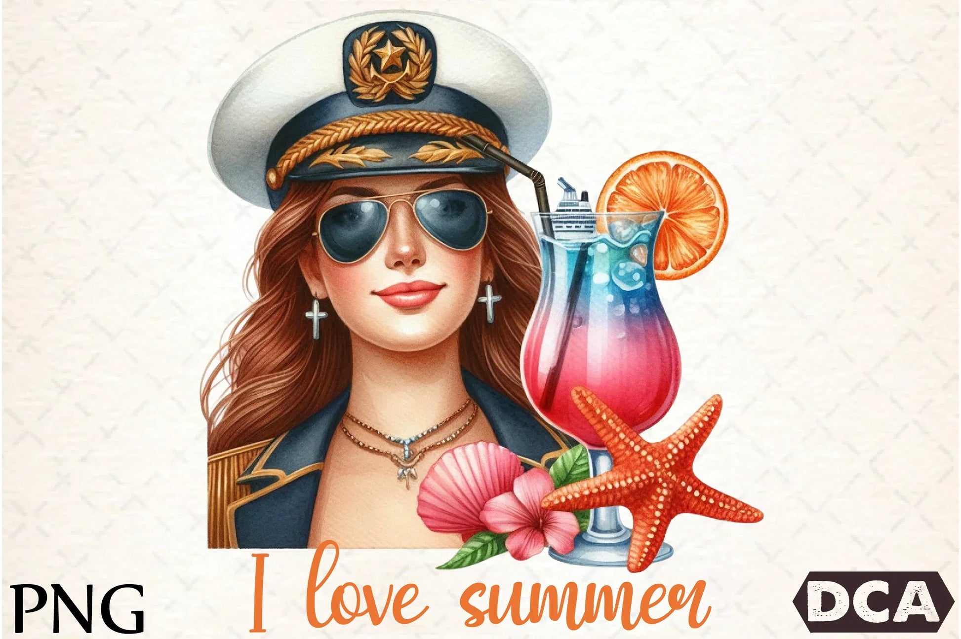 Matrose Sailor Marine Summer Girl Clipart Bundle - CraftNest - Digital Crafting and Art