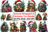 Animal Christmas Tree Clipart Bundle 1