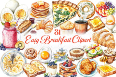 Easy Breakfast Clipart Bundle - CraftNest - Digital Crafting and Art