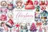 Silver Pink Christmas Pastel Decoration Clipart Bundle