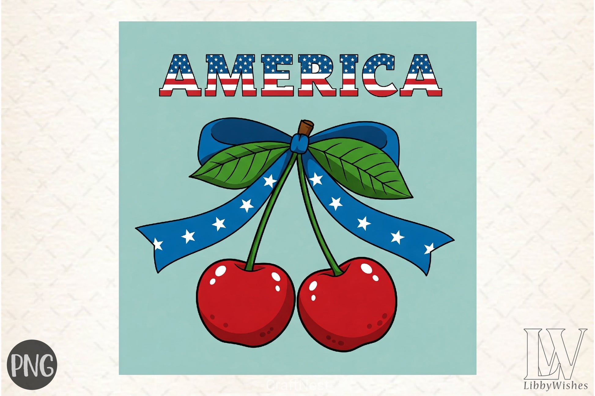 4th of July Cherry Clipart Bundle - CraftNest - Digital Crafting and Art