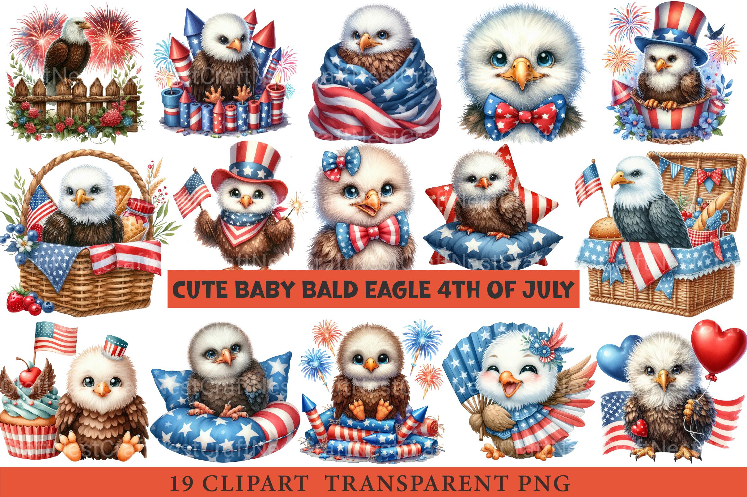 4th of July Eagle Clipart - CraftNest - Digital Crafting and Art
