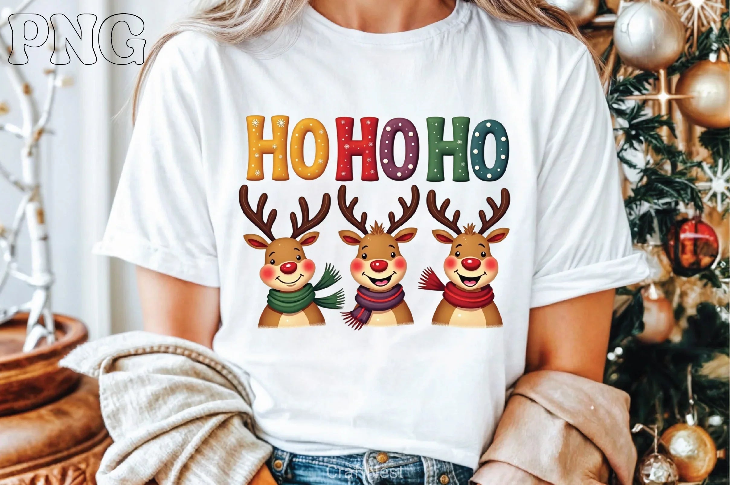 Ho Deer Reindeer Clipart Bundle - CraftNest - Digital Crafting and Art