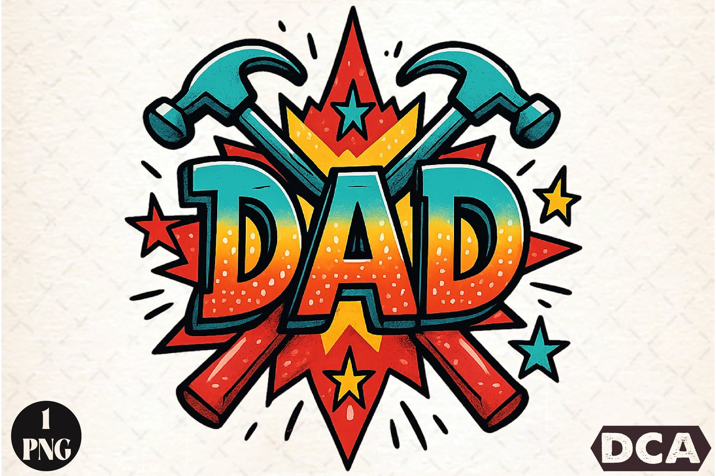 Dad Comic Style Clipart Bundle