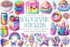 Holographic Stickers Clipart Bundle