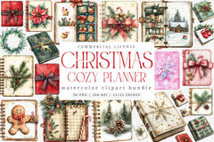 Cozy Christmas Planner Clipart Bundle 1 - CraftNest - Digital Crafting and Art