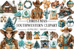 Southwestern Christmas Clipart Bundle - CraftNest - Digital Crafting and Art