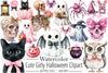 Cute Girly Halloween Clipart Bundle