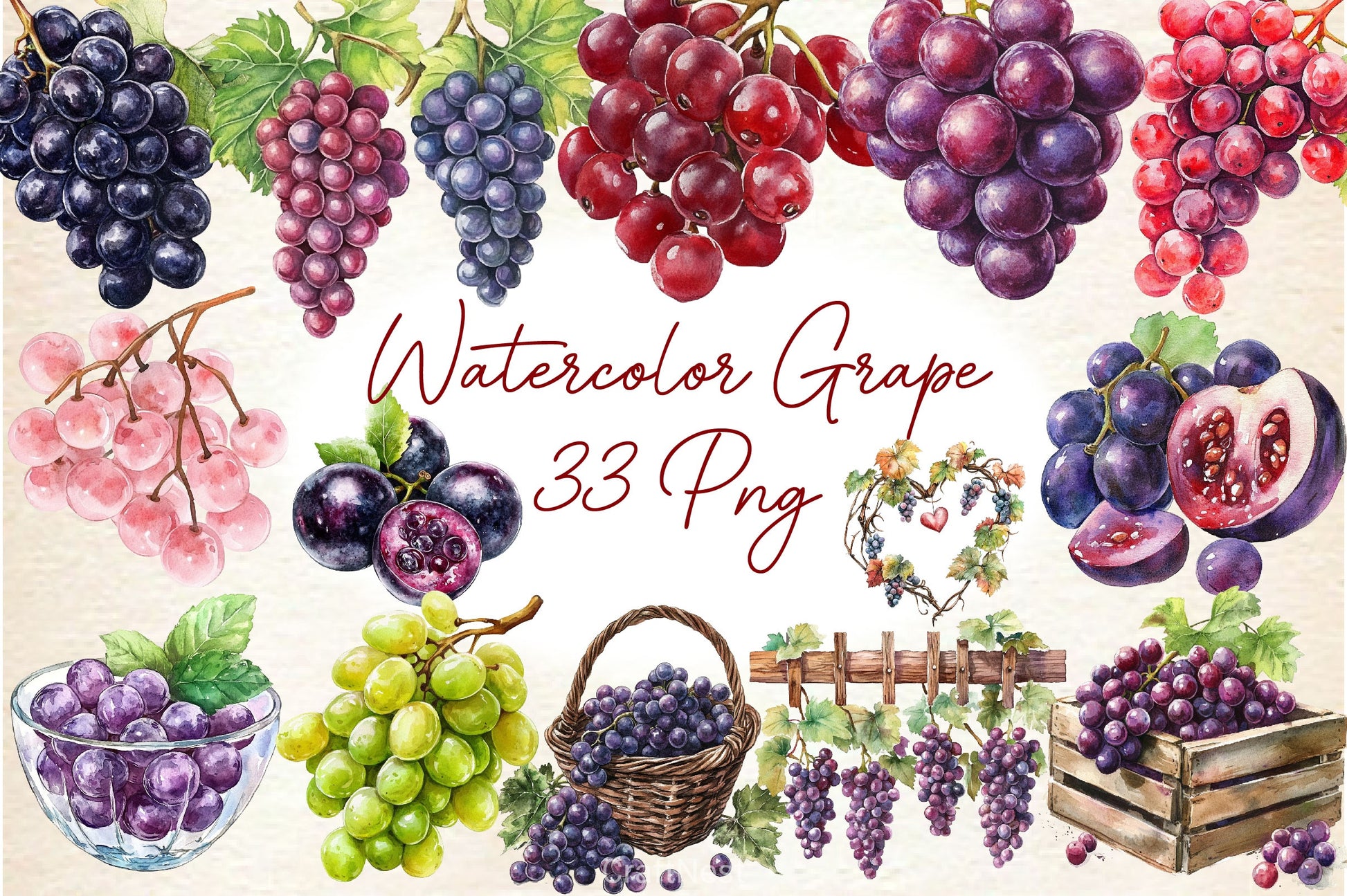 Grape Clipart Bundle 2 - CraftNest - Digital Crafting and Art