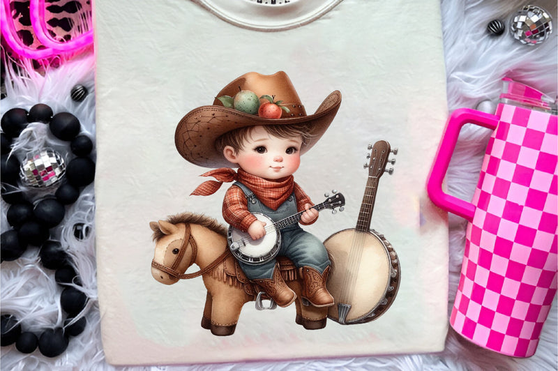 Baby Boy Cowboy Clipart Bundle - CraftNest - Digital Crafting and Art
