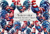 Patriotic Rooster Clipart Bundle 4