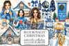 Blue Royalty Christmas Clipart Bundle