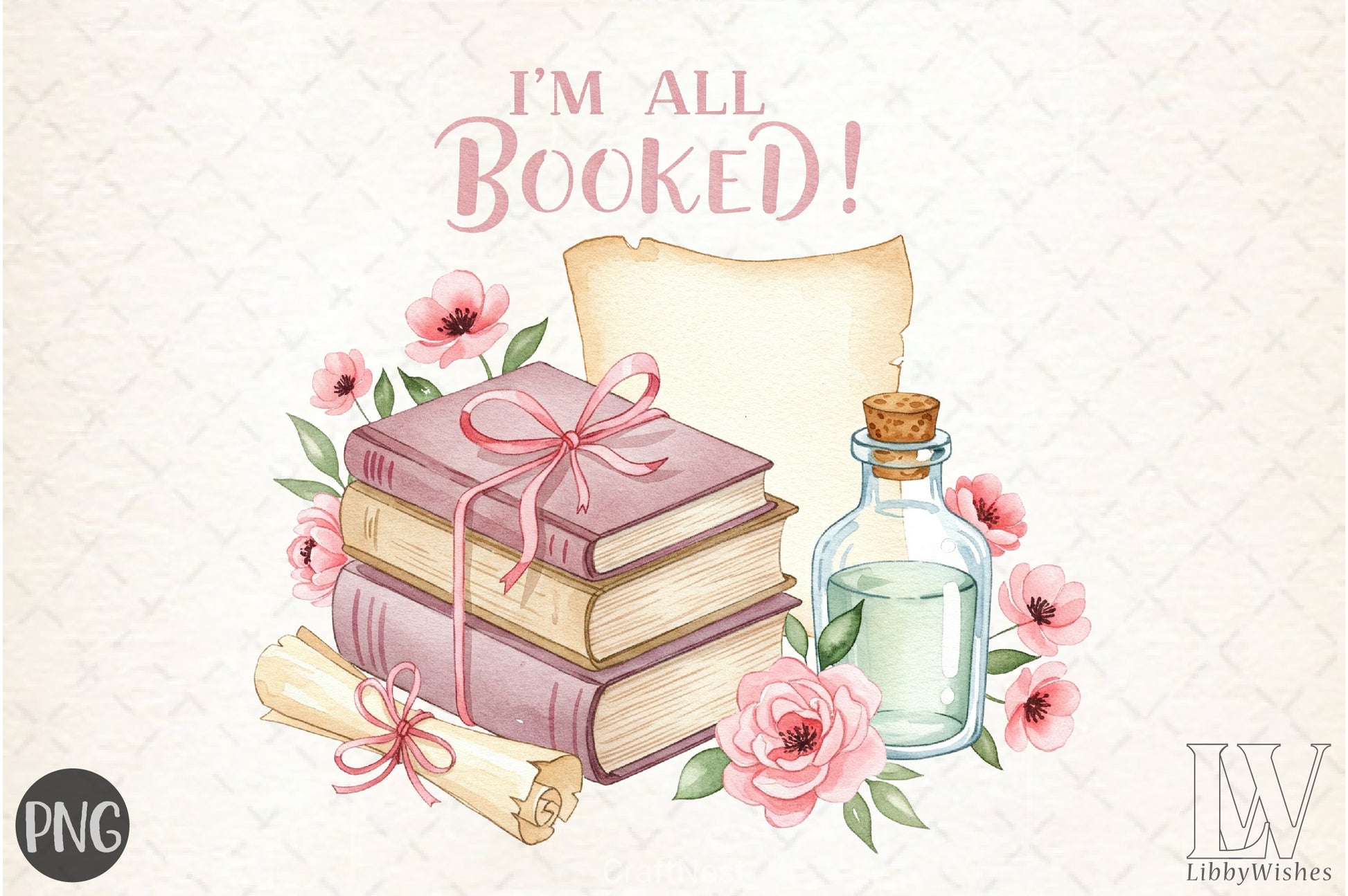 I'm All Booked Clipart Bundle - CraftNest - Digital Crafting and Art