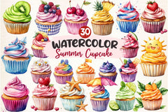 Summer Cupcake Clipart Bundle 2 - CraftNest - Digital Crafting and Art