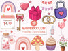 Valentine Pastel Doodles Clipart Bundle