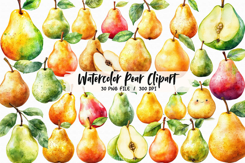 Pear Clipart Bundle 2 - CraftNest - Digital Crafting and Art