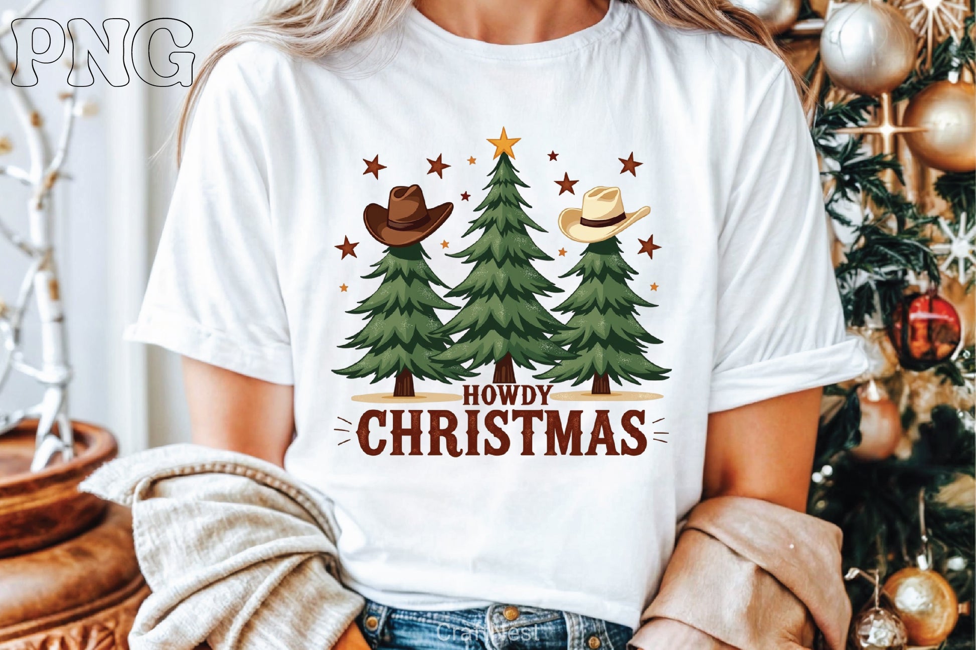 Western Christmas Country Clipart Bundle - CraftNest - Digital Crafting and Art