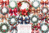 Christmas Wreaths & Bows Clipart Bundle