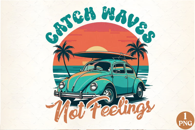 Retro Summer Catch Waves Clipart Bundle - CraftNest - Digital Crafting and Art