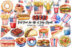 Fast Food 4th of July Clipart Bundle 1