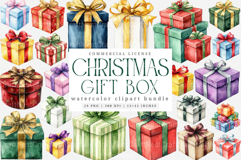 Christmas Presents Clip Art Bundle - CraftNest - Digital Crafting and Art