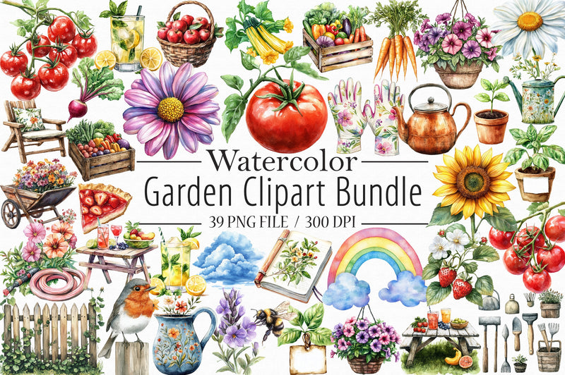 Garden Clipart Bundle - CraftNest - Digital Crafting and Art