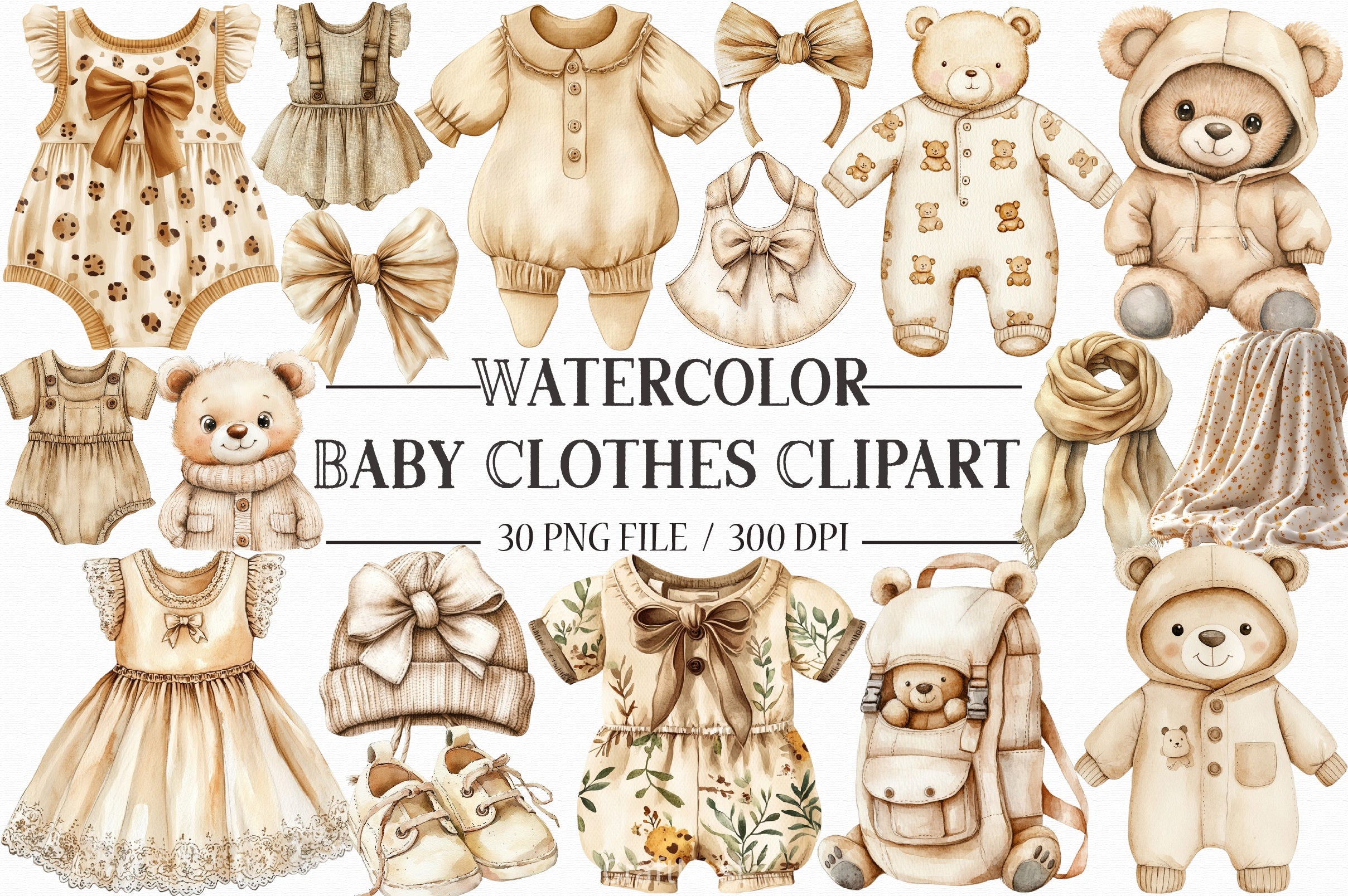 Baby Clothes Clipart Bundle - CraftNest - Digital Crafting and Art