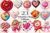Valentine Lollipops Clipart Bundle 2