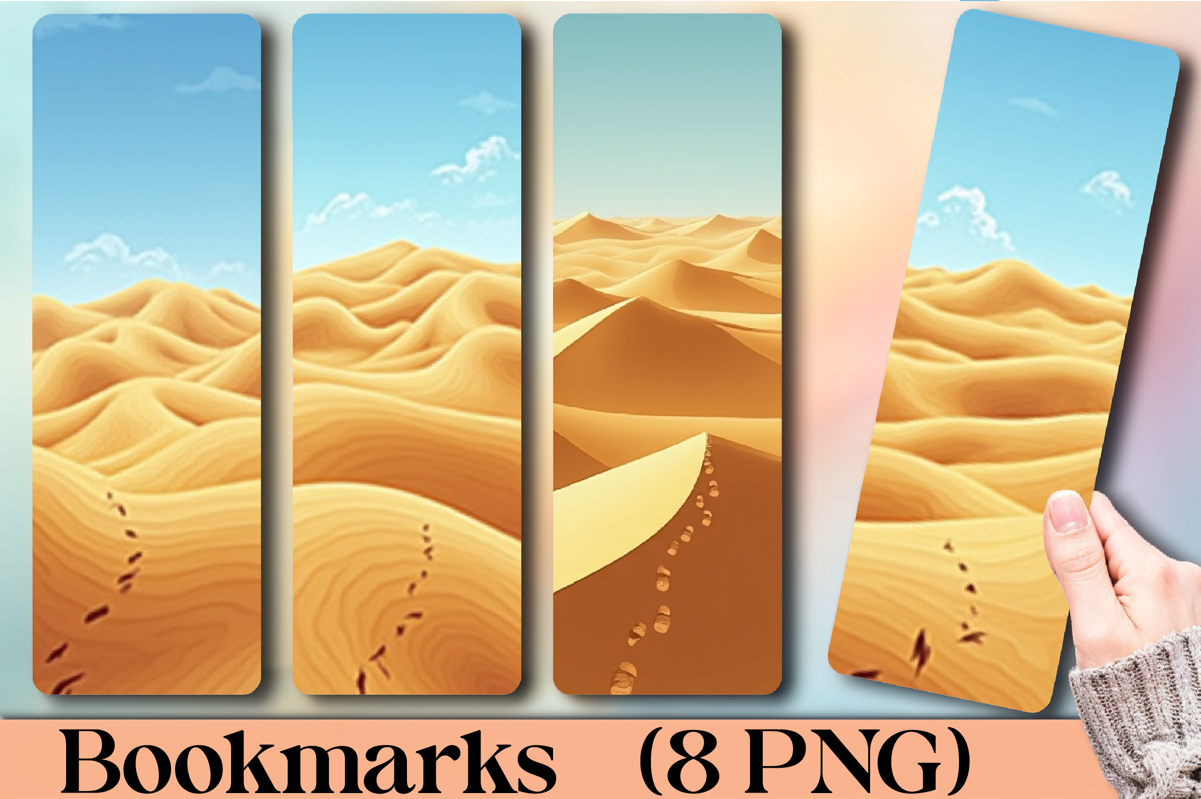 Golden Sand Dunes Bookmark Journal - CraftNest - Digital Crafting and Art