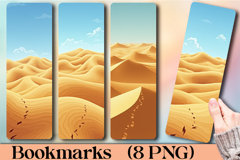 Golden Sand Dunes Bookmark Journal - CraftNest - Digital Crafting and Art