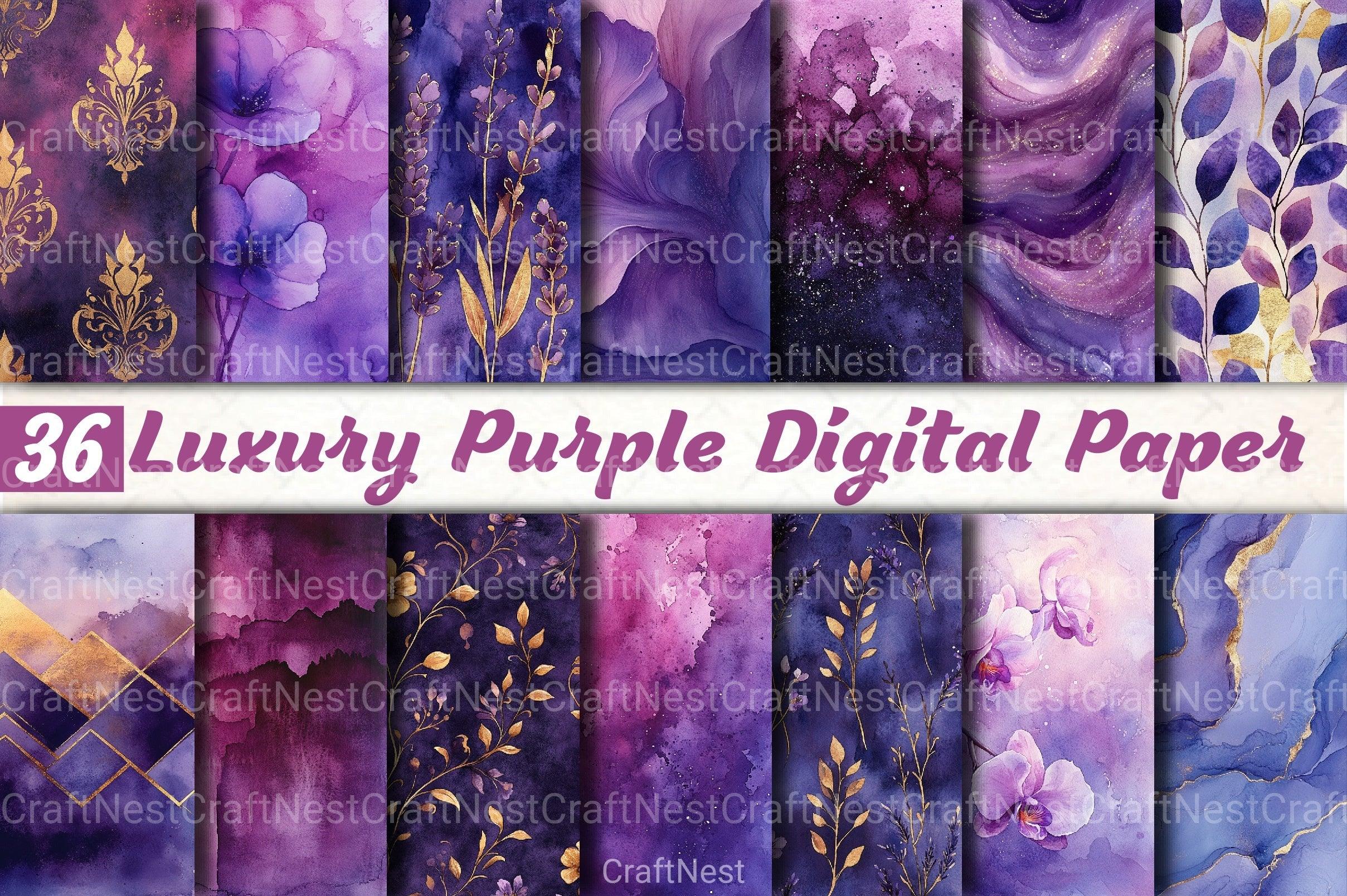 Luxury Purple Digital Paper - CraftNest - Digital Crafting and Art