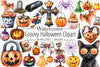 Groovy Halloween Clipart Bundle