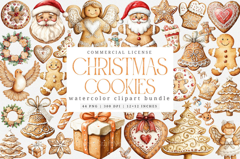 Gingerbread Christmas Cookies Winter Clipart Bundle - CraftNest - Digital Crafting and Art