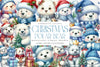 Christmas Polar Bear Clip Art Bundle