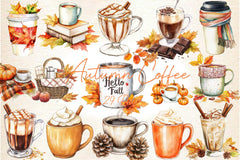 Cozy Autumn Coffee Clipart Bundle 2 - CraftNest - Digital Crafting and Art
