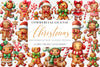 Gingerbread Man Festive Cookie Holiday Printables Christmas Clipart Bundle